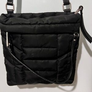 Black puffer purse